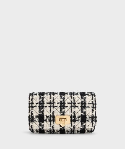 Cressida Tweed Push-Lock Clutch - Multi