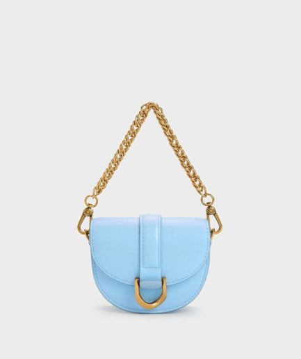 Micro Gabine Saddle Bag - Light Blue
